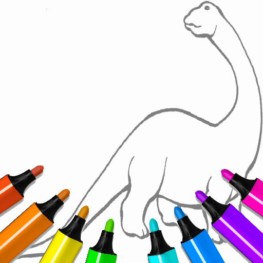 Dinozor Boyama Sayfaları Çocuklar Oyunu
