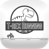 T-Rex Siyah Beyaz Koşuyor Oyunu