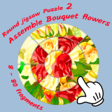 Yuvarlak Yapboz 2 - Buket Çiçeklerini Birleştirin Oyunu