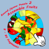 Yuvarlak Yapboz 2 - Meyveleri Birleştir Oyunu